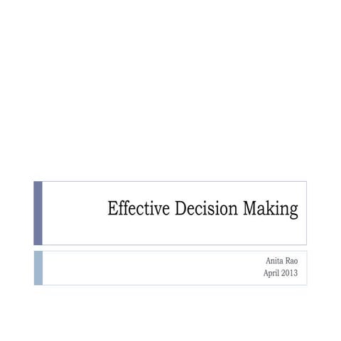Want to learn how to make thoughtful decisions?