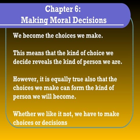 Making decisions and sin | PPT