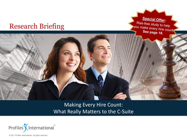 Making Every Hire Count   What Really Matters To The C Suite Exec Briefing