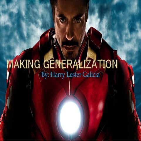 Making Generalizations