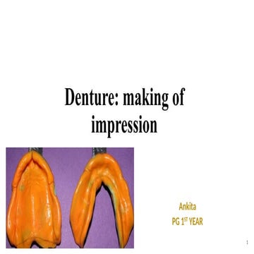 MAKING impression in DENTURE detailed study