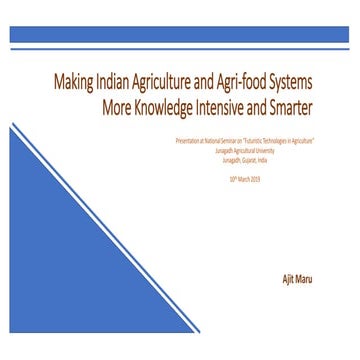 Making Indian Agri-food Systems Smarter