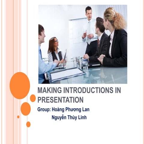 Making introductions in presentation