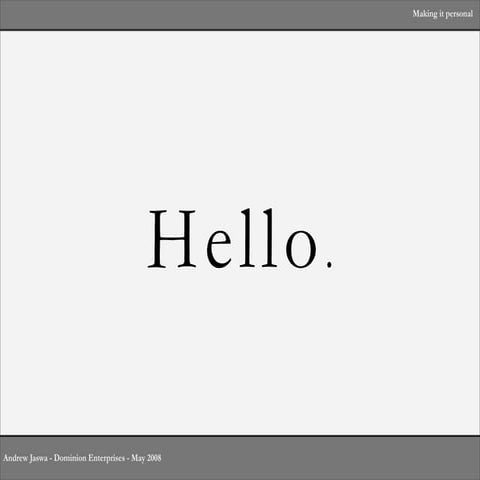 Making Websites personal