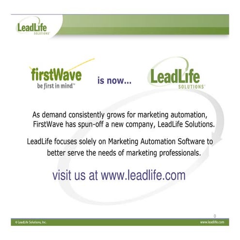 Making Lead Scoring & Nurturing Work