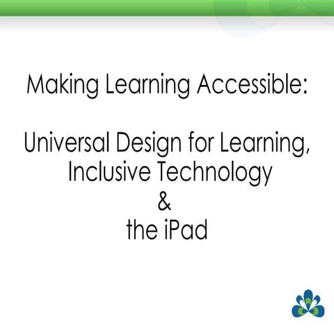 Making Learning Accessible