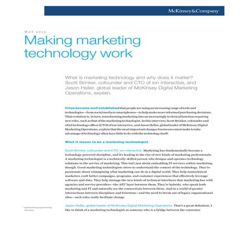 Making marketing technology work