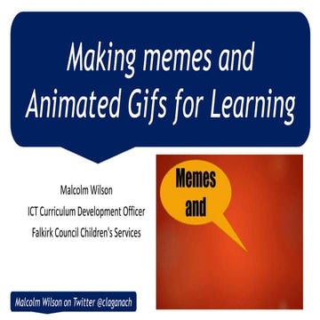 Making memes and animated gifs for learning
