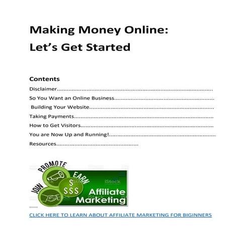 Making money online
