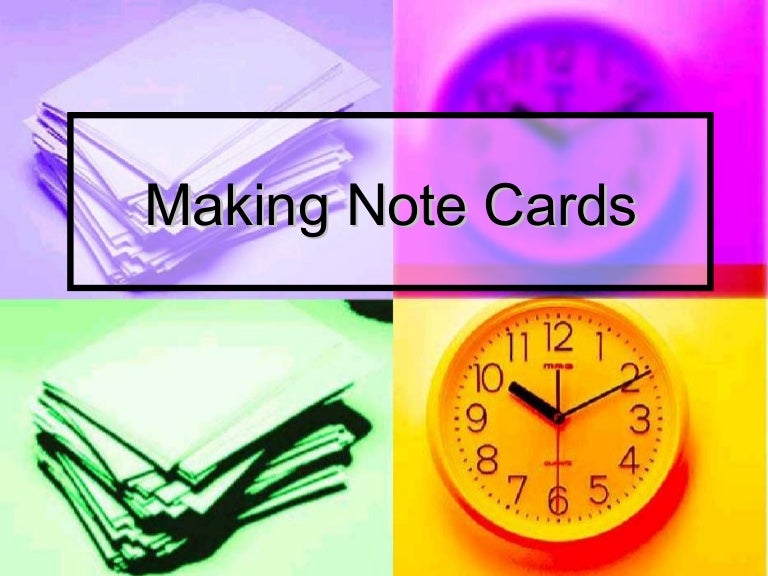Making Note Cards