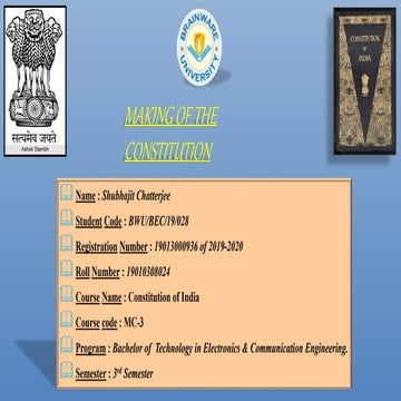 Making of the constitution | PPTX