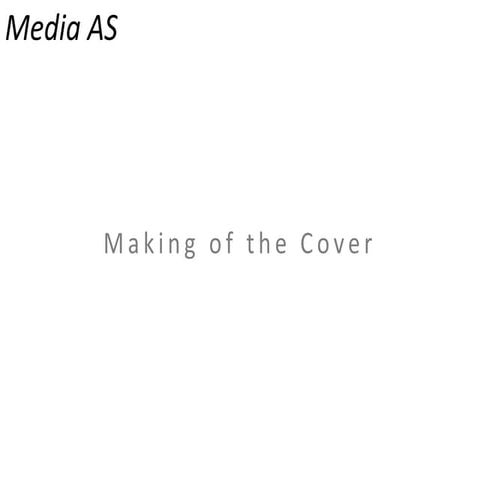 Making of the cover