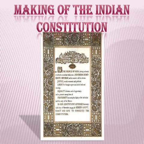 Making of the indian constitution by madhavi mahajan