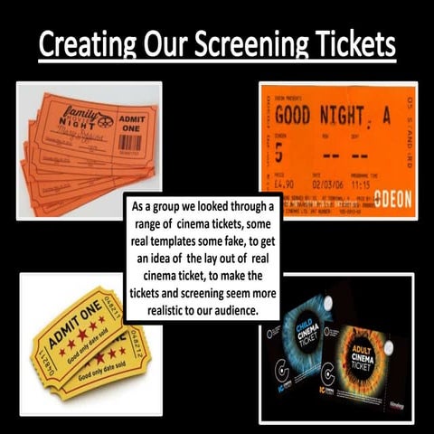 Making of ticket printscreens