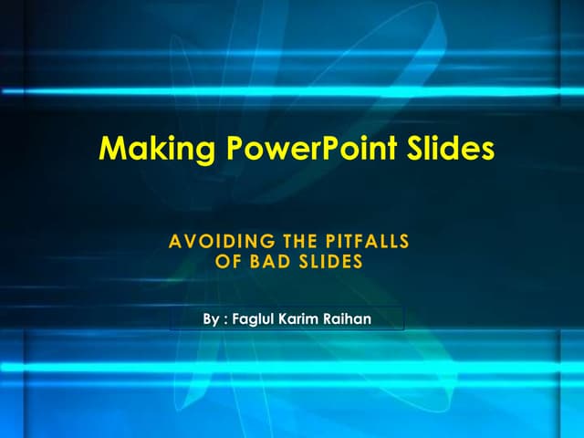 Making power point slides