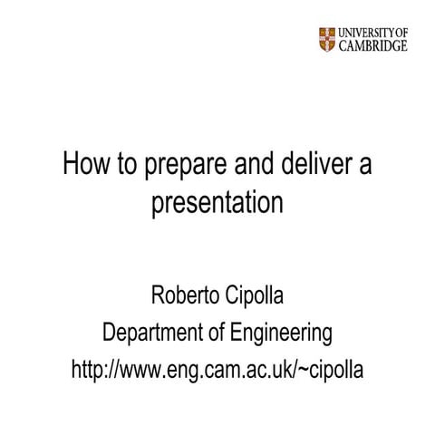 How To Prepare And Deliver A Effective Presentation Pdf