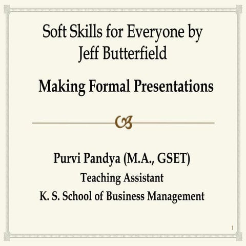 Making Formal Presentation