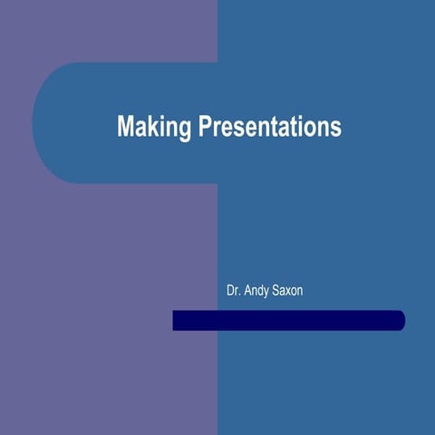 Making presentations