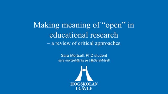 A brief review of critical approaches to Open Education