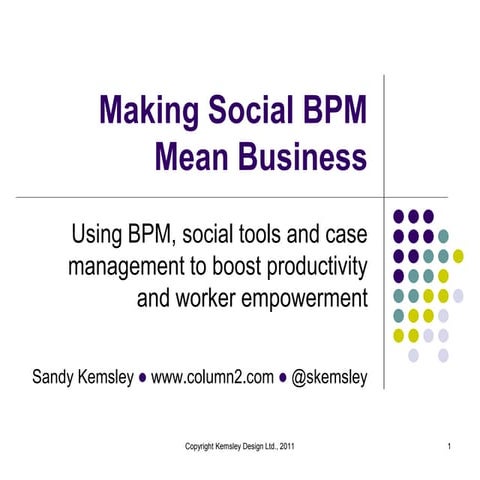 Making Social BPM Mean Business