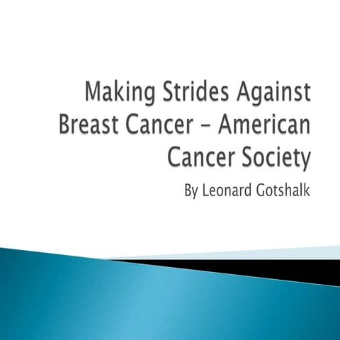 Making Strides Against Breast Cancer - American Cancer Society
