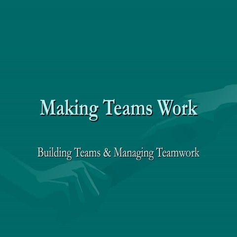 Making teams work