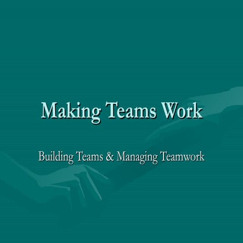 Making teams work