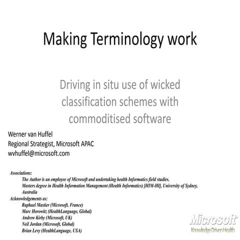 Making Terminology Work