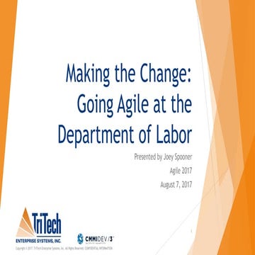 Making the Change - Going Agile at the Department of Labor