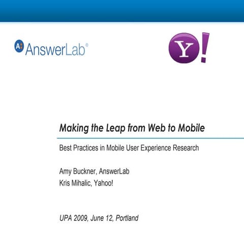 Making The Leap From Web To Mobile