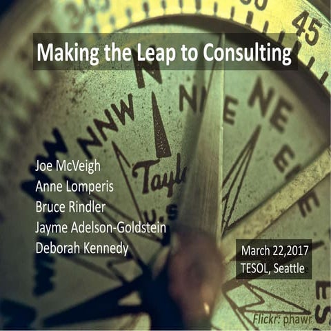 Making the leap to consulting