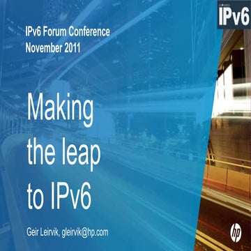 Geir Making the leap to ipv6 final