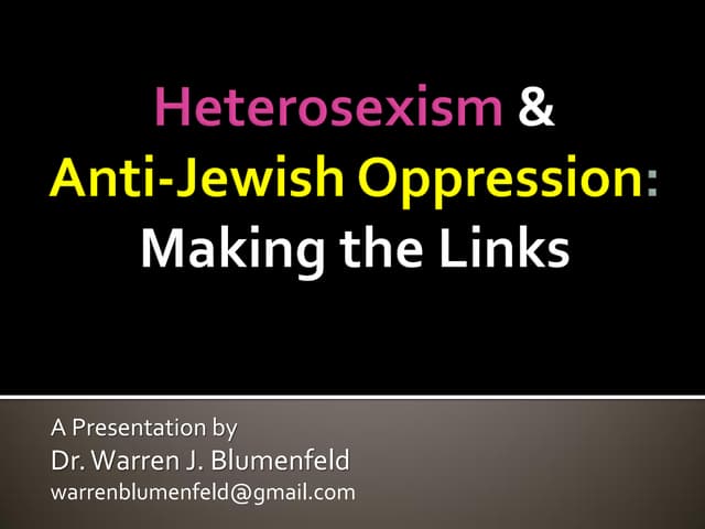 Making the Links: Heterosexism & An...