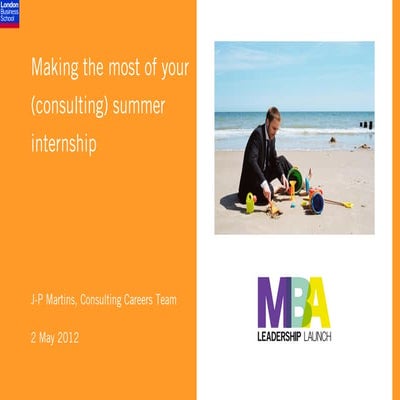 Making The Most Of Your Consulting Internship 2012