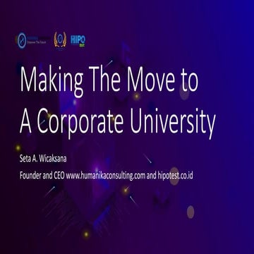Making The Move to A Corporate University