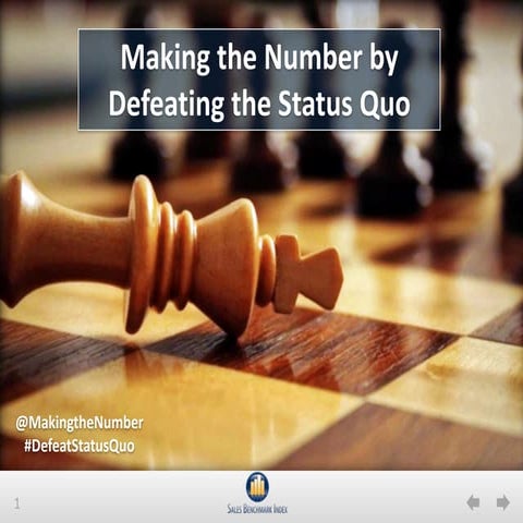 WEBINAR - Making the Number by Defeating the Status Quo w/ Tim Riesterer