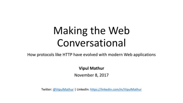 Making the Web Conversational