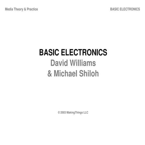 Making things electronics