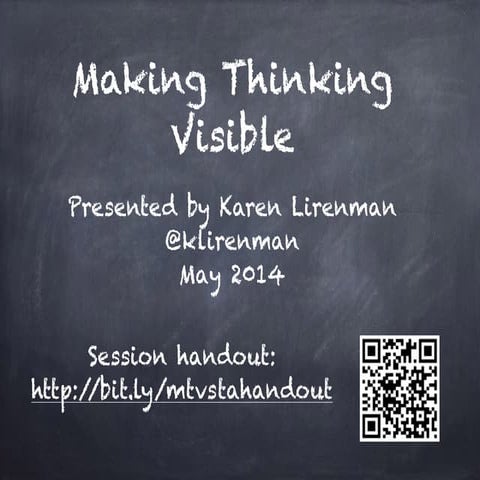 Making Thinking Visible Using iPad Apps