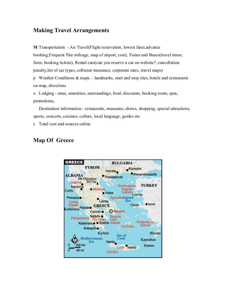 Making travel arrangements 4 thessaly