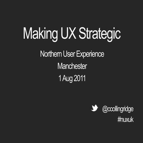 Making UX strategic