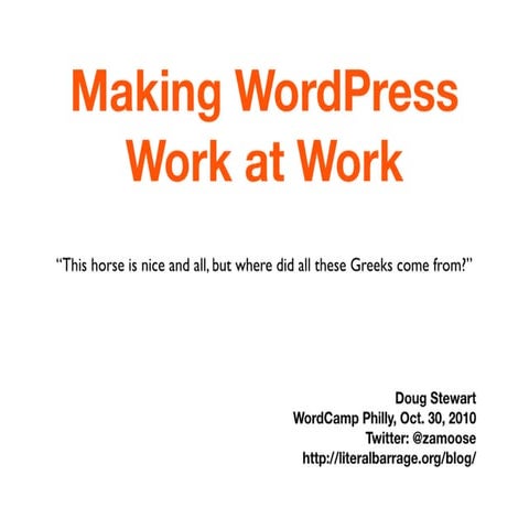 Making WordPress Work At Work (white)
