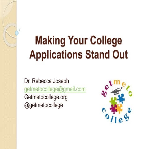 Making Your College Applications Stand Out