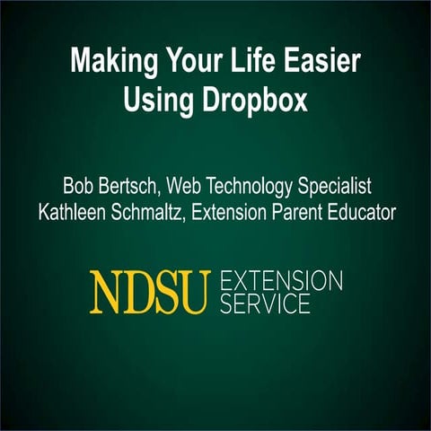 Making Your Life Easier Using Dropbox