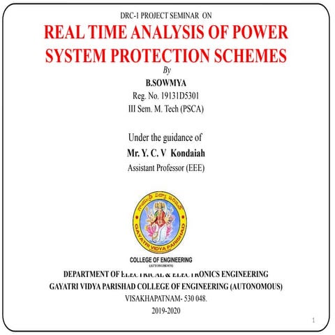 Real time analysis of power system protection