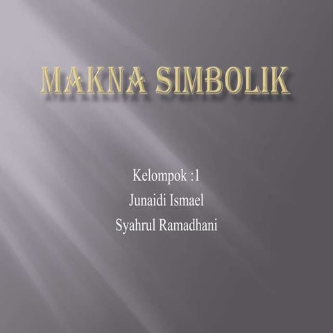 Makna simbolik | PPTX