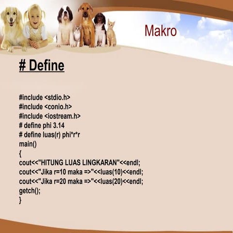 Penggunaan Makro Define dan Header dalam Pemograman C++