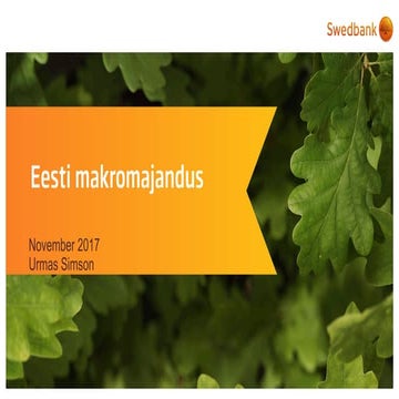 Eesti makromajandus, november 2017