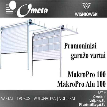 MakroPro100 pramoniniai garažo vartai be spyruoklių