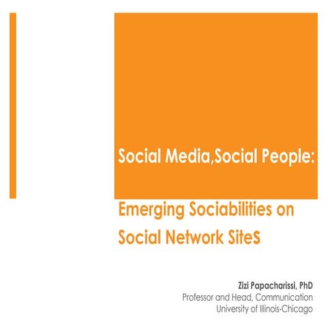 Emerging Sociabilities on Social Network Sites